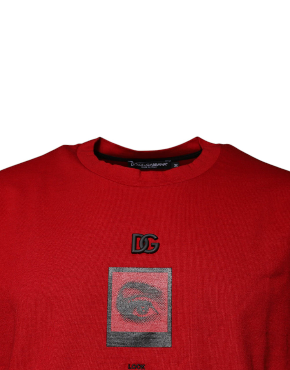 Dolce & Gabbana 100% Cotton Crew Neck T-shirt in Red