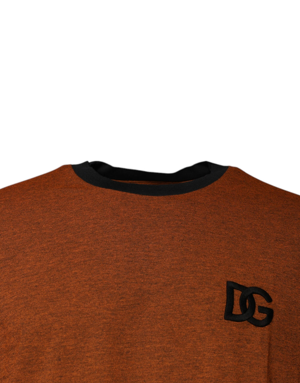Dolce & Gabbana 100% Cotton Crew Neck T-shirt in Brown