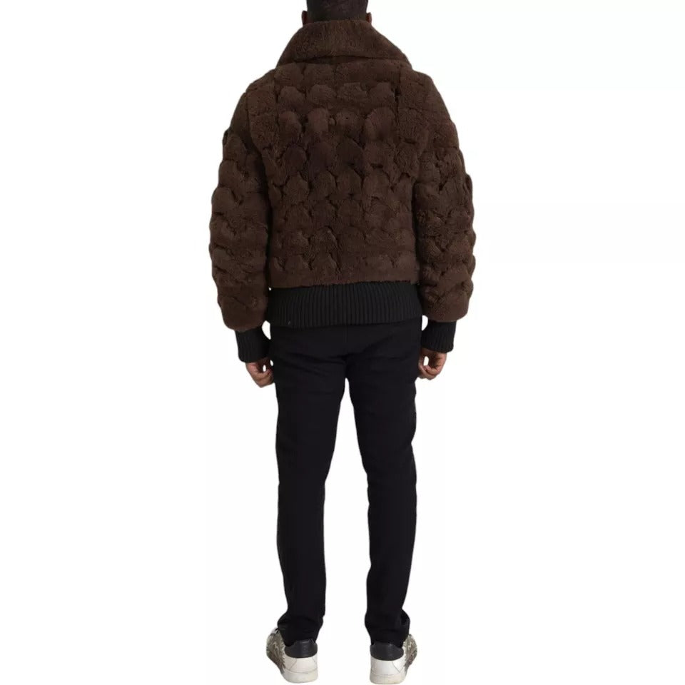 Bottega Veneta Μπουφάν Bomber από Shearling σε Καφέ
