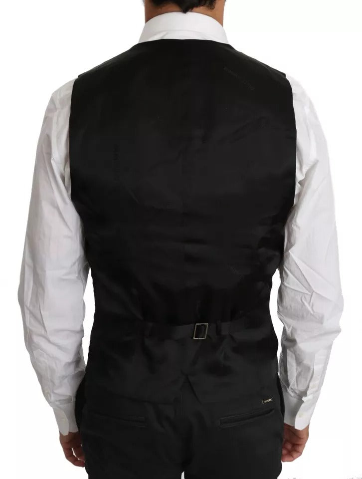 Dolce & Gabbana 100% Wool Formal Waistcoat in Black