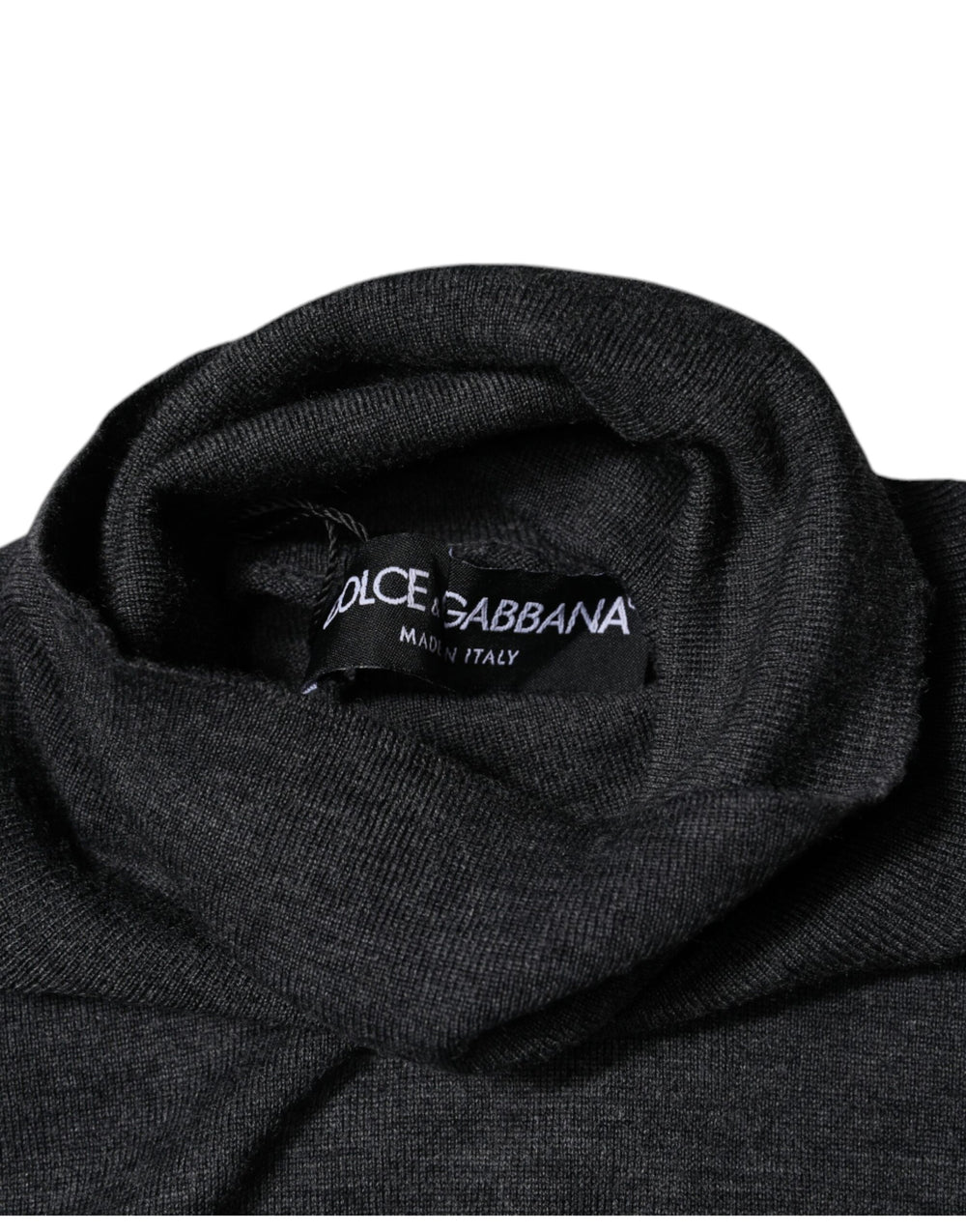 Dolce & Gabbana 100% Virgin Wool Turtleneck Sweater in Grey