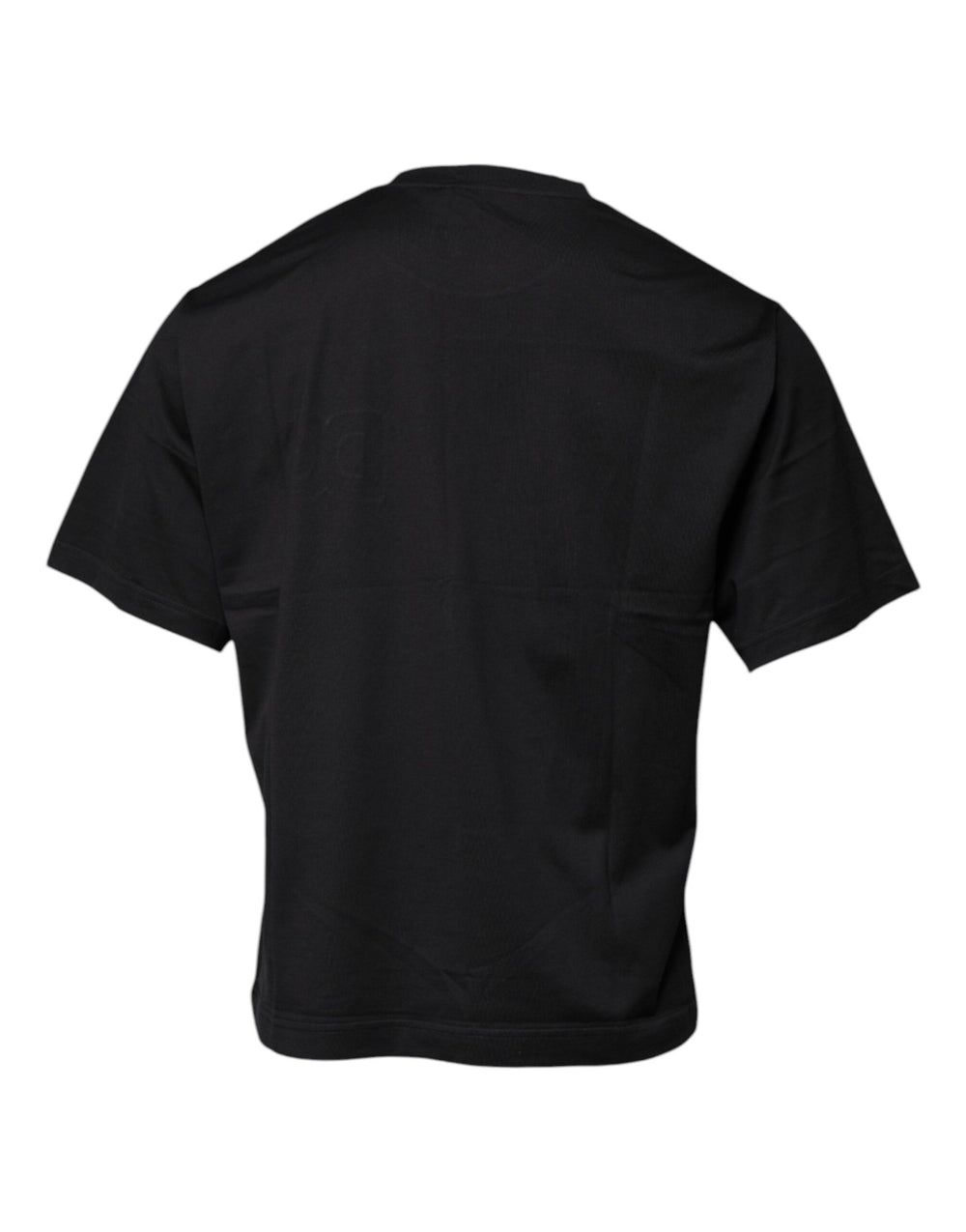 Dolce & Gabbana 100% Cotton Crew Neck T-shirt in Black