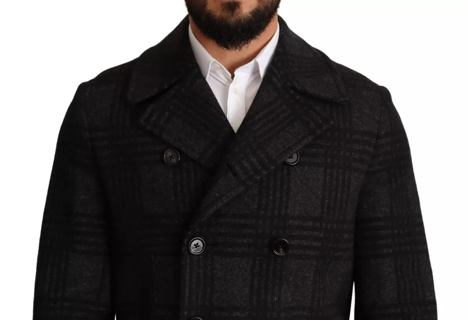 Dolce & Gabbana Check Wool Jacket in Black