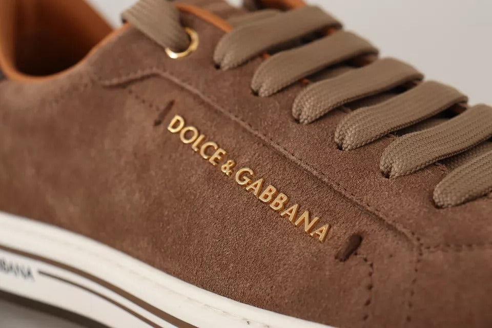Dolce & Gabbana Suede Low Top Sneakers in Brown