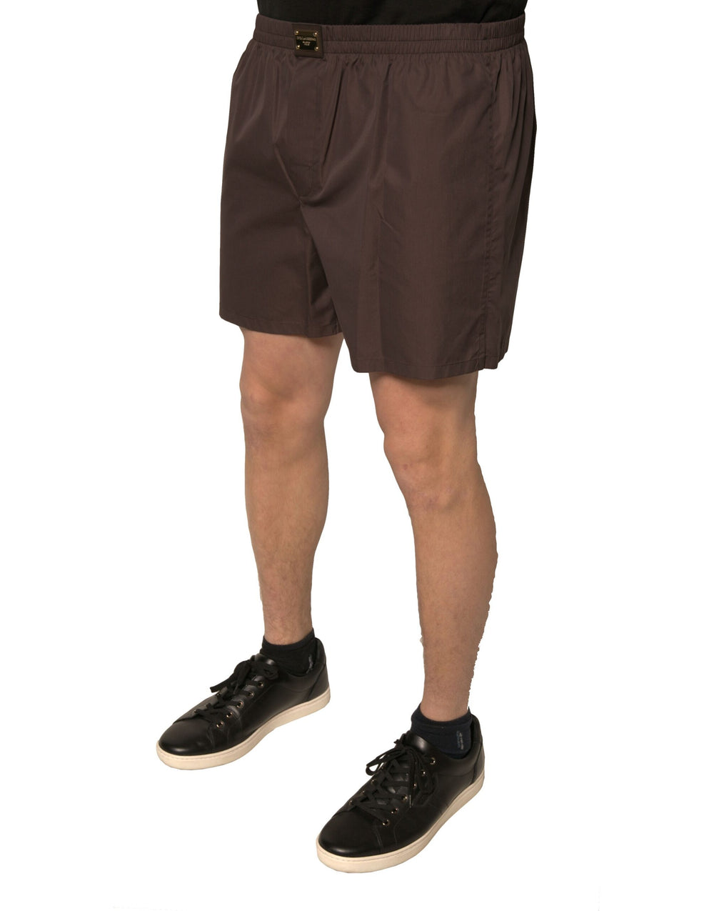 Dolce & Gabbana Cotton-Silk Blend Shorts in Brown