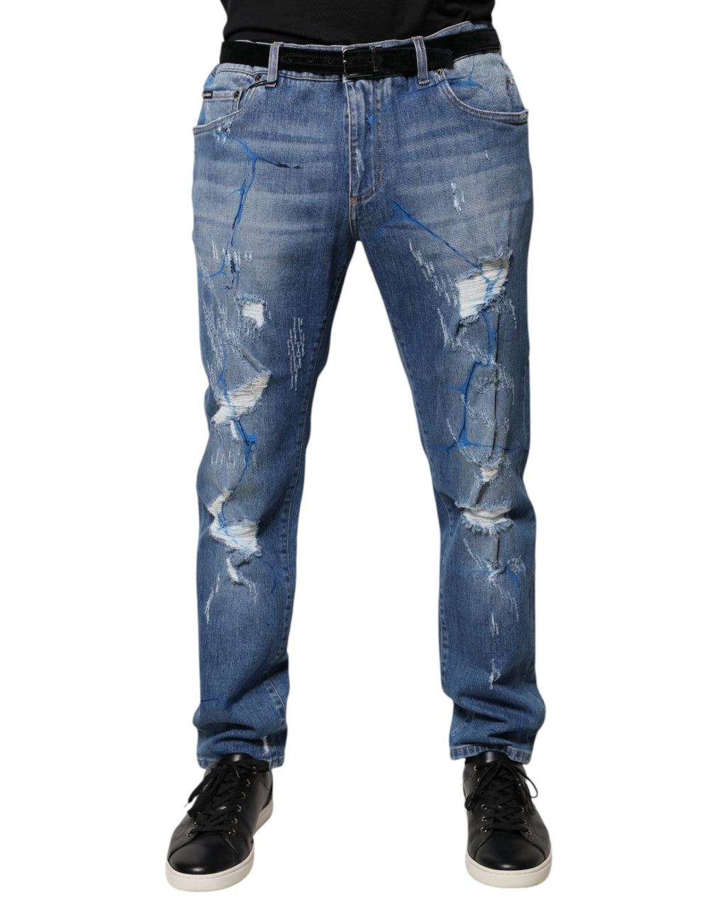 Dolce & Gabbana Cotton Stretch Skinny Jeans in Blue