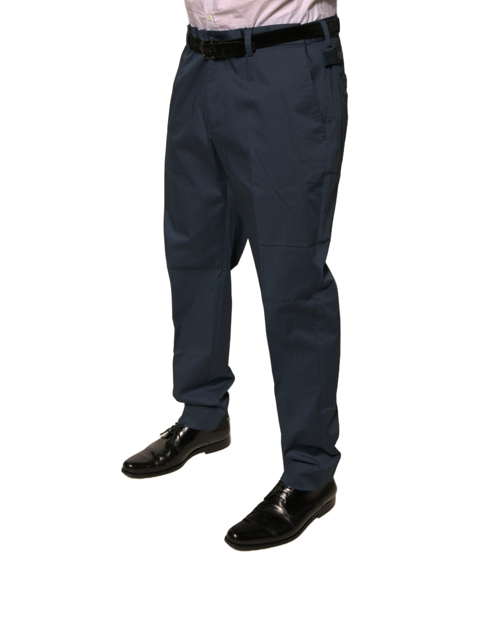 Dolce & Gabbana Cotton Stretch Dress Trousers in Dark Blue