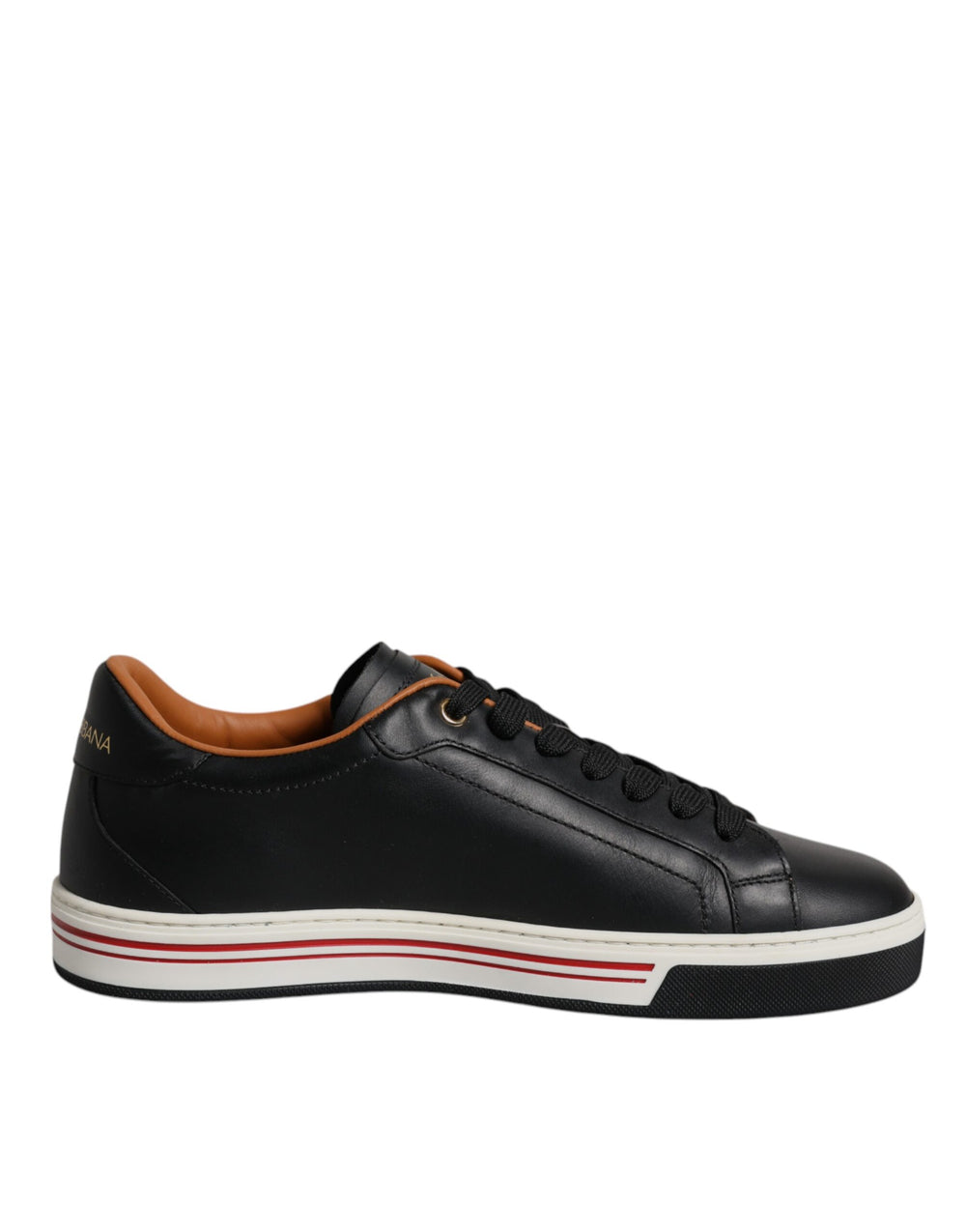 Dolce & Gabbana Calf Leather Low-Top Sneakers in Black and White