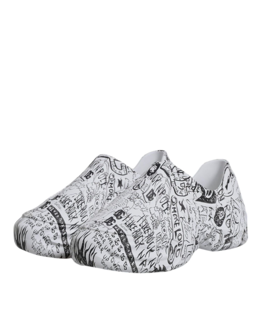 Dolce & Gabbana Calf Leather Daymaster Sneakers in White and Black