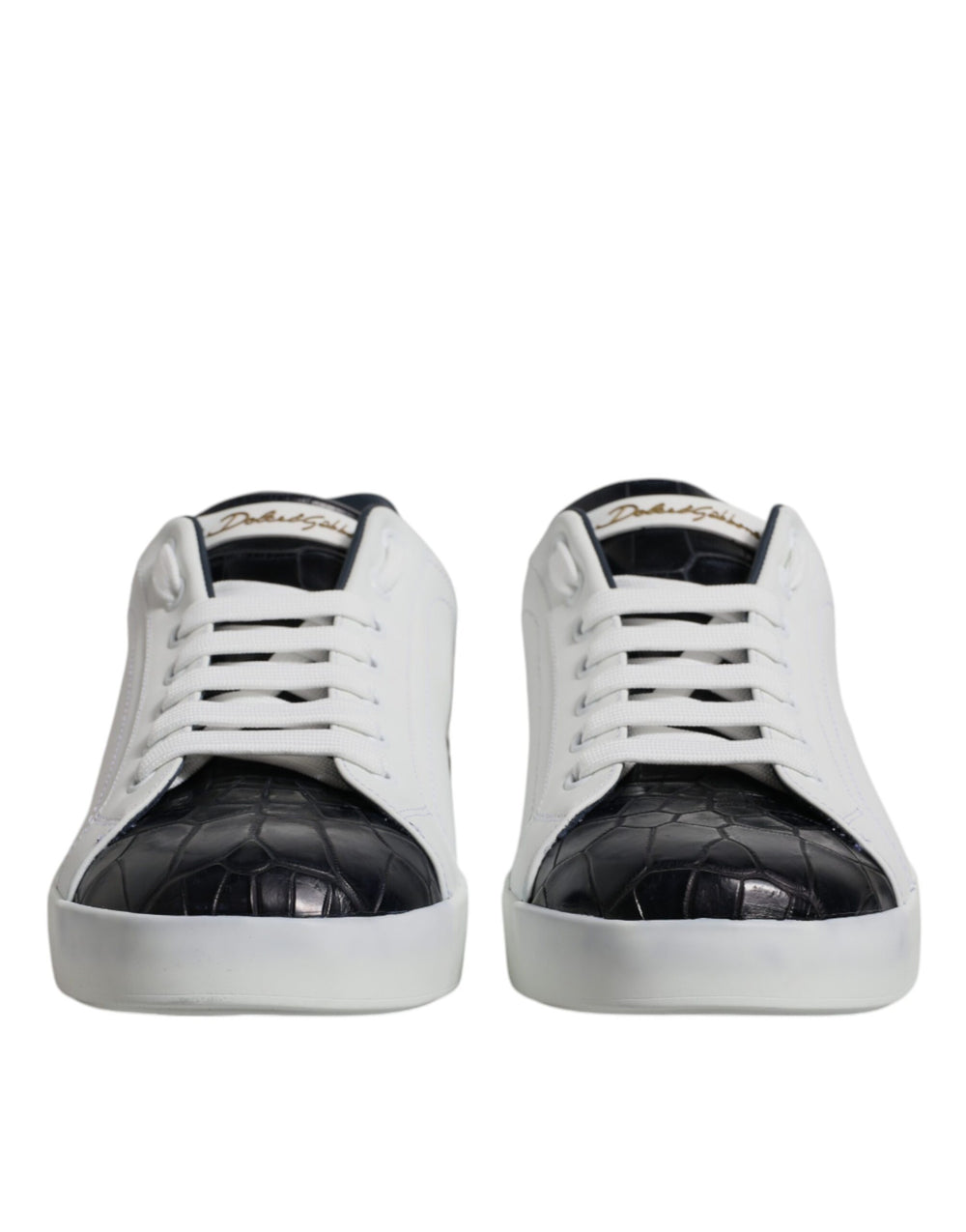 White Black Leather Portofino Sneakers Shoes mens luxury fashion - Mens Edit