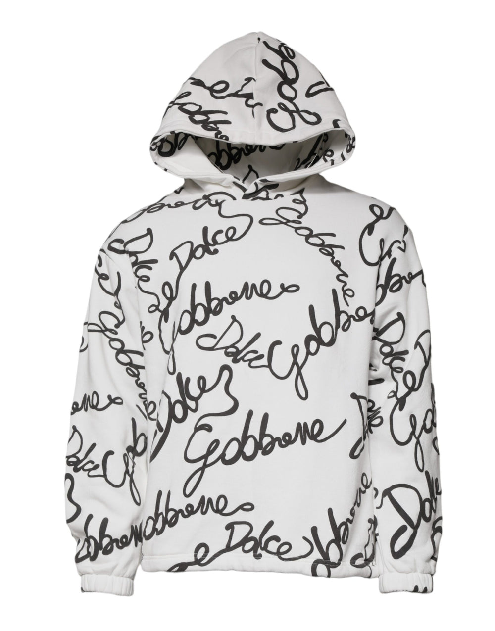 Dolce & Gabbana Cotton Hooded Sweatshirt in White