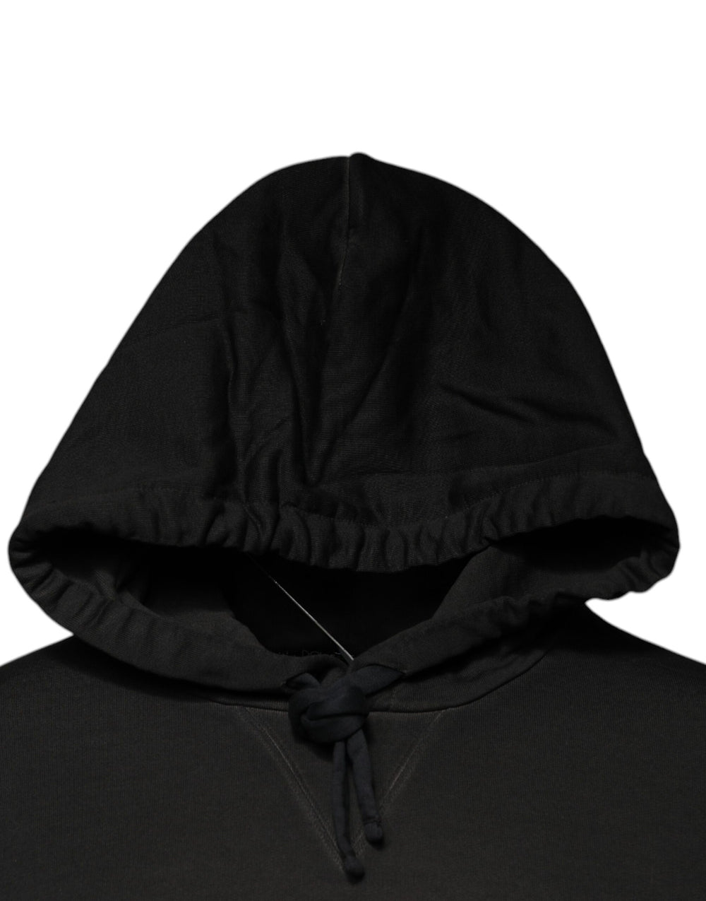 Dolce & Gabbana 100% Cotton Hooded Pullover Sweater in Black