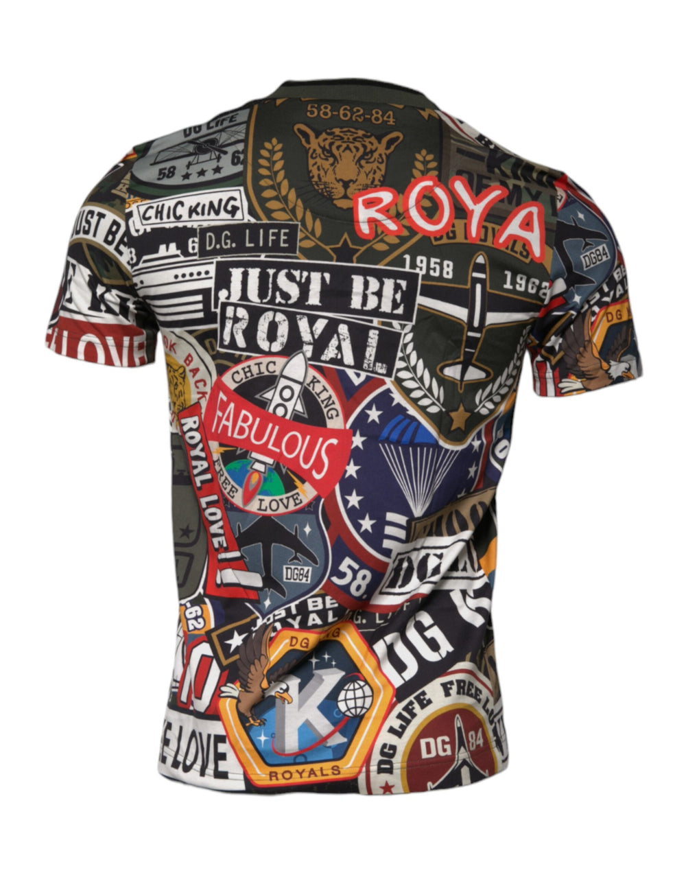 Dolce & Gabbana Graphic Print Cotton T-shirt in Multicolor