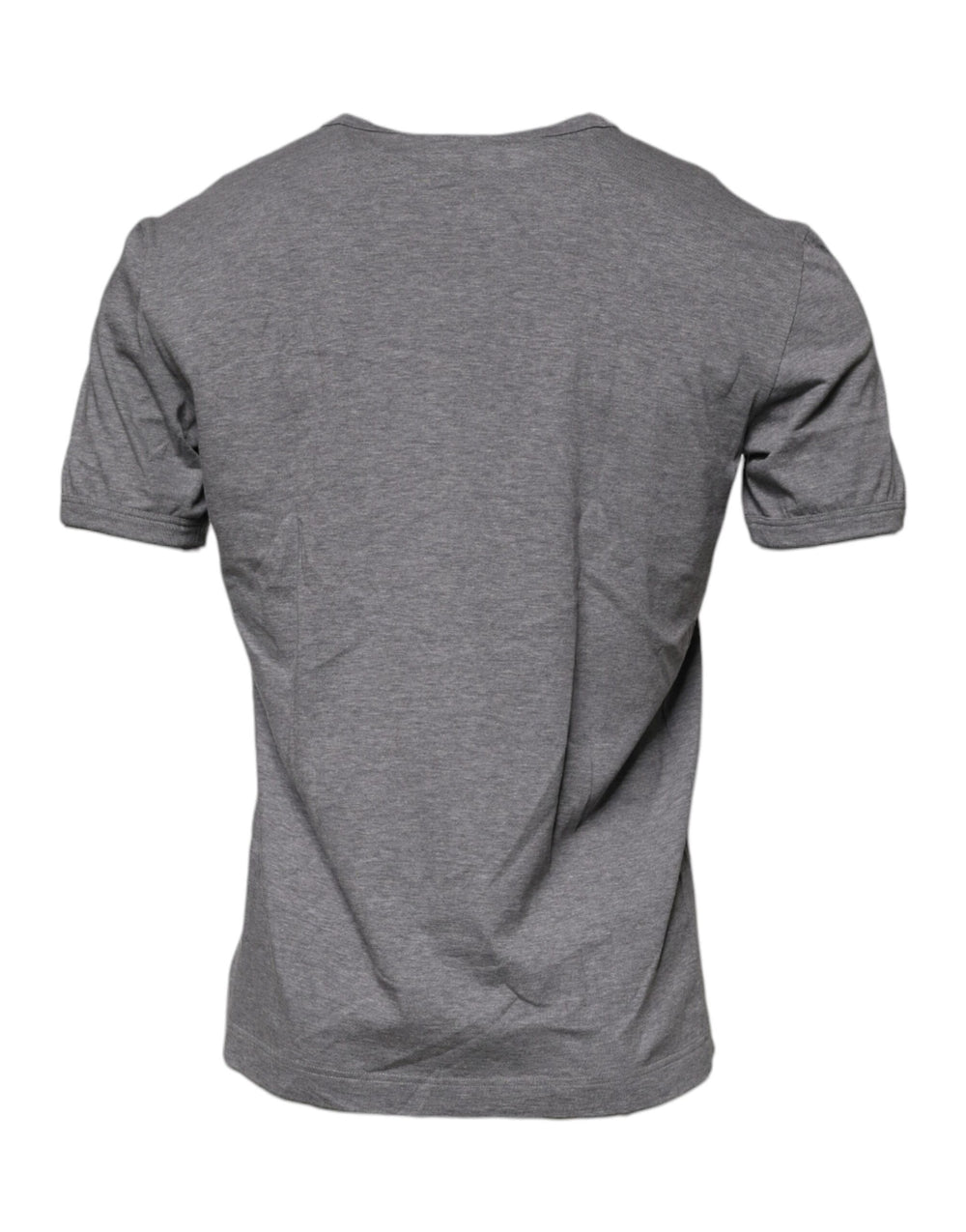 Dolce & Gabbana Cotton Crew Neck T-shirt in Melange Grey