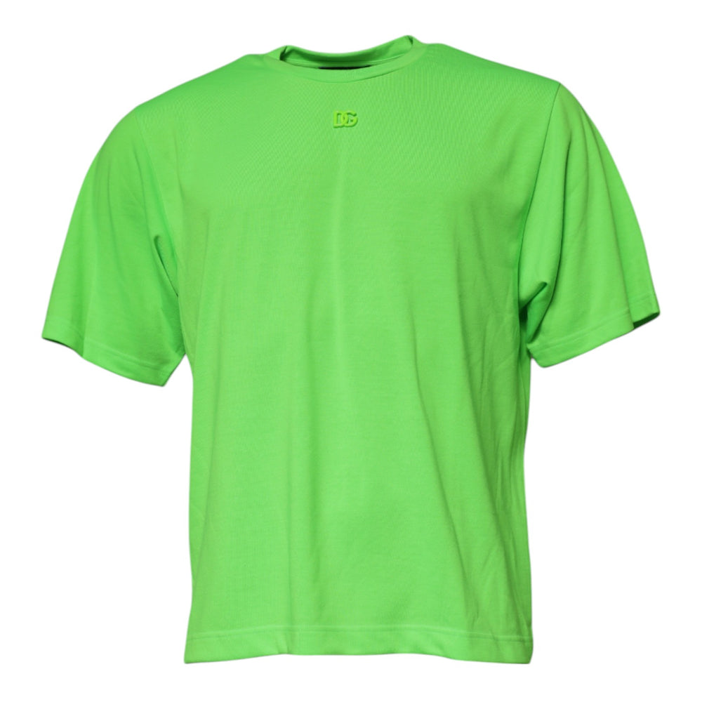 Dolce & Gabbana 100% Polyester T-shirt in Neon Green
