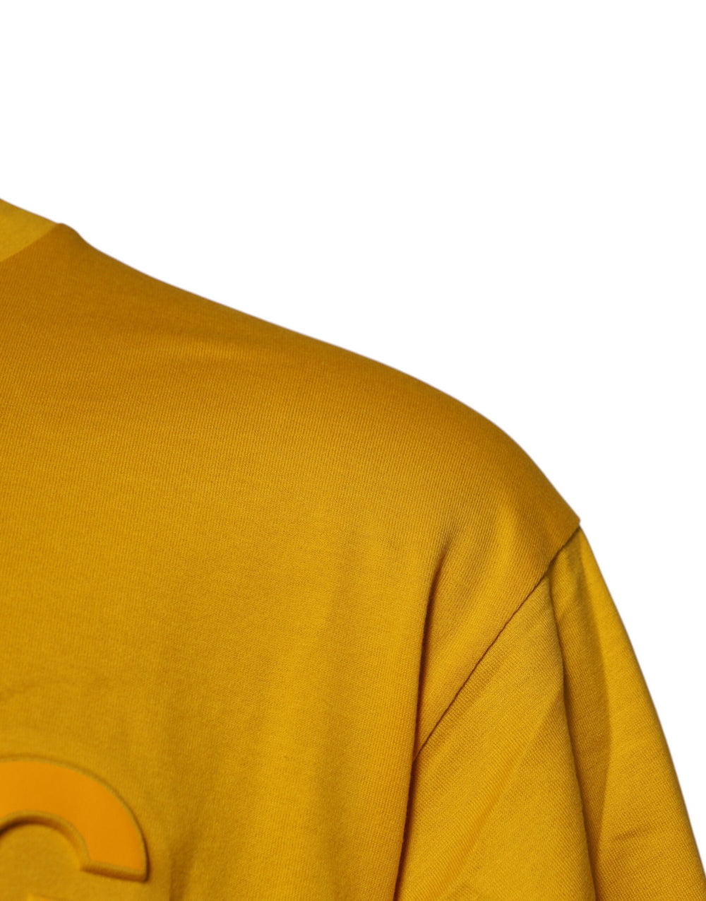 Dolce & Gabbana 100% Cotton Crew Neck T-shirt in Dark Yellow