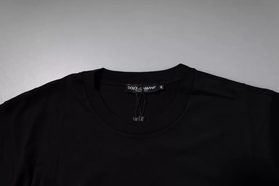 Dolce & Gabbana Cotton Crew Neck T-shirt in Black