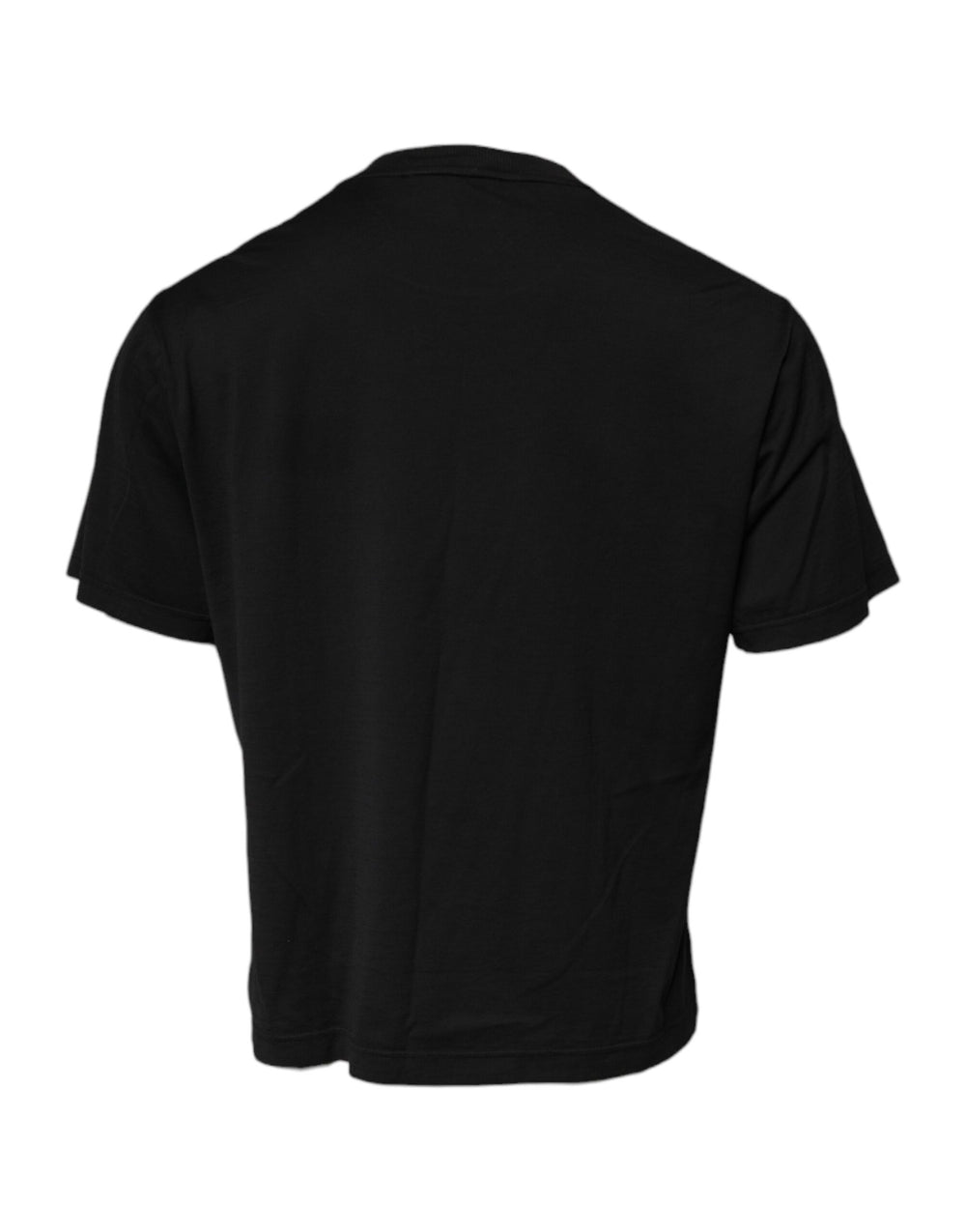 Dolce & Gabbana 100% Cotton Crew Neck T-shirt in Black