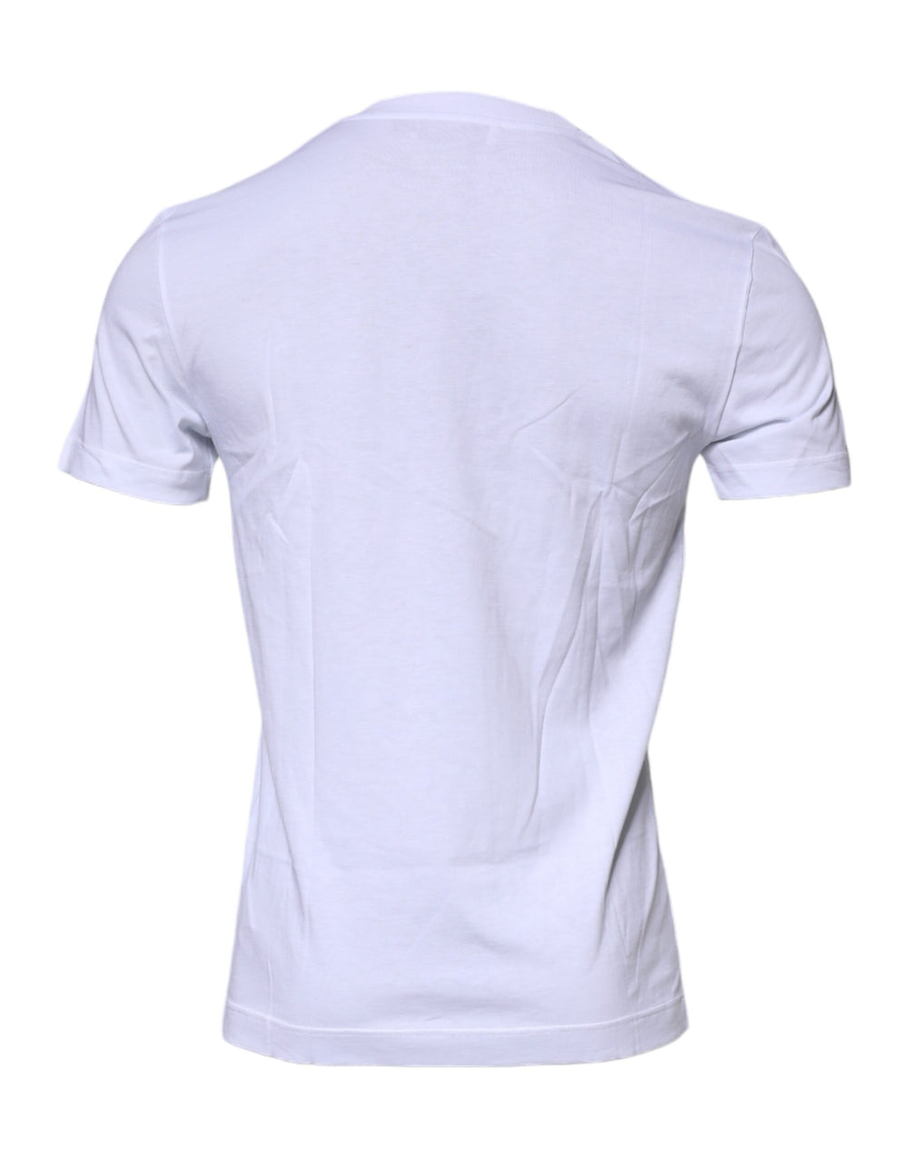 Dolce & Gabbana 100% Cotton Crew Neck T-shirt in White