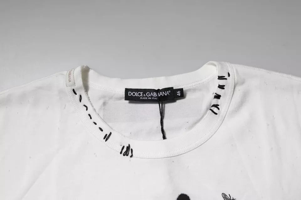 Dolce & Gabbana Graphic Print Cotton T-shirt in White