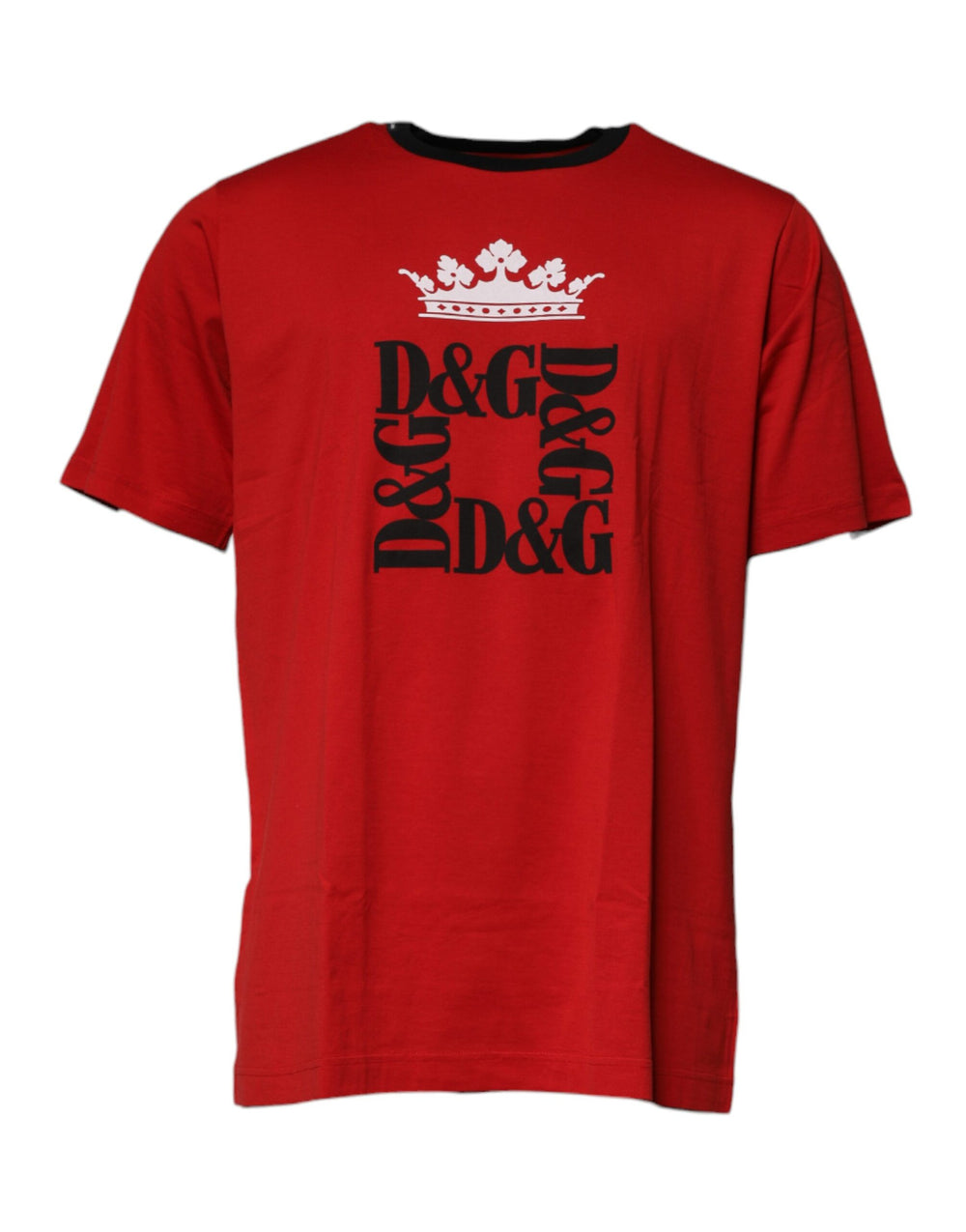 Dolce & Gabbana 100% Cotton Crew Neck T-shirt in Red
