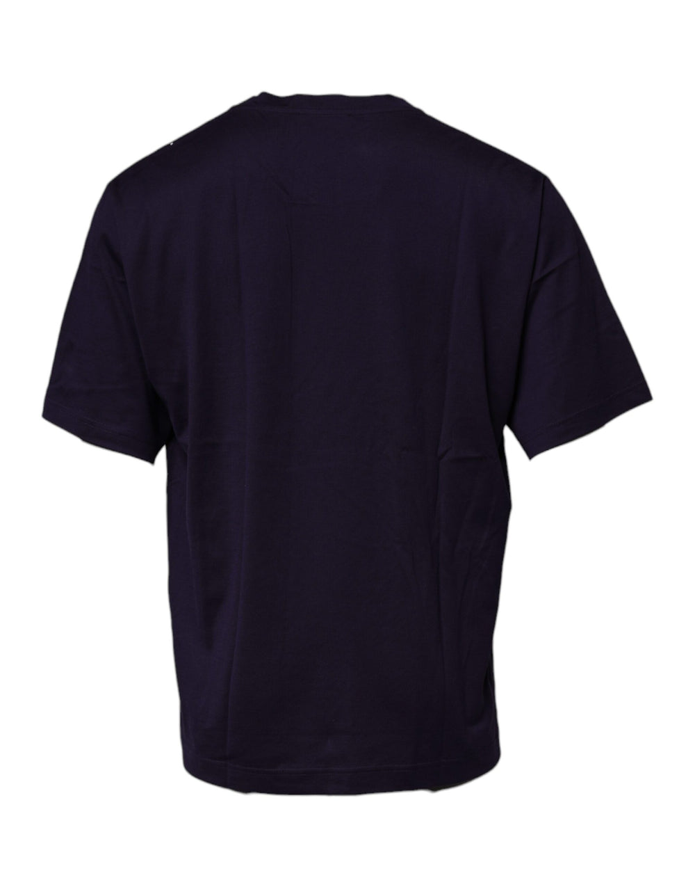 Dolce & Gabbana 100% Cotton Crew Neck T-shirt in Navy Blue