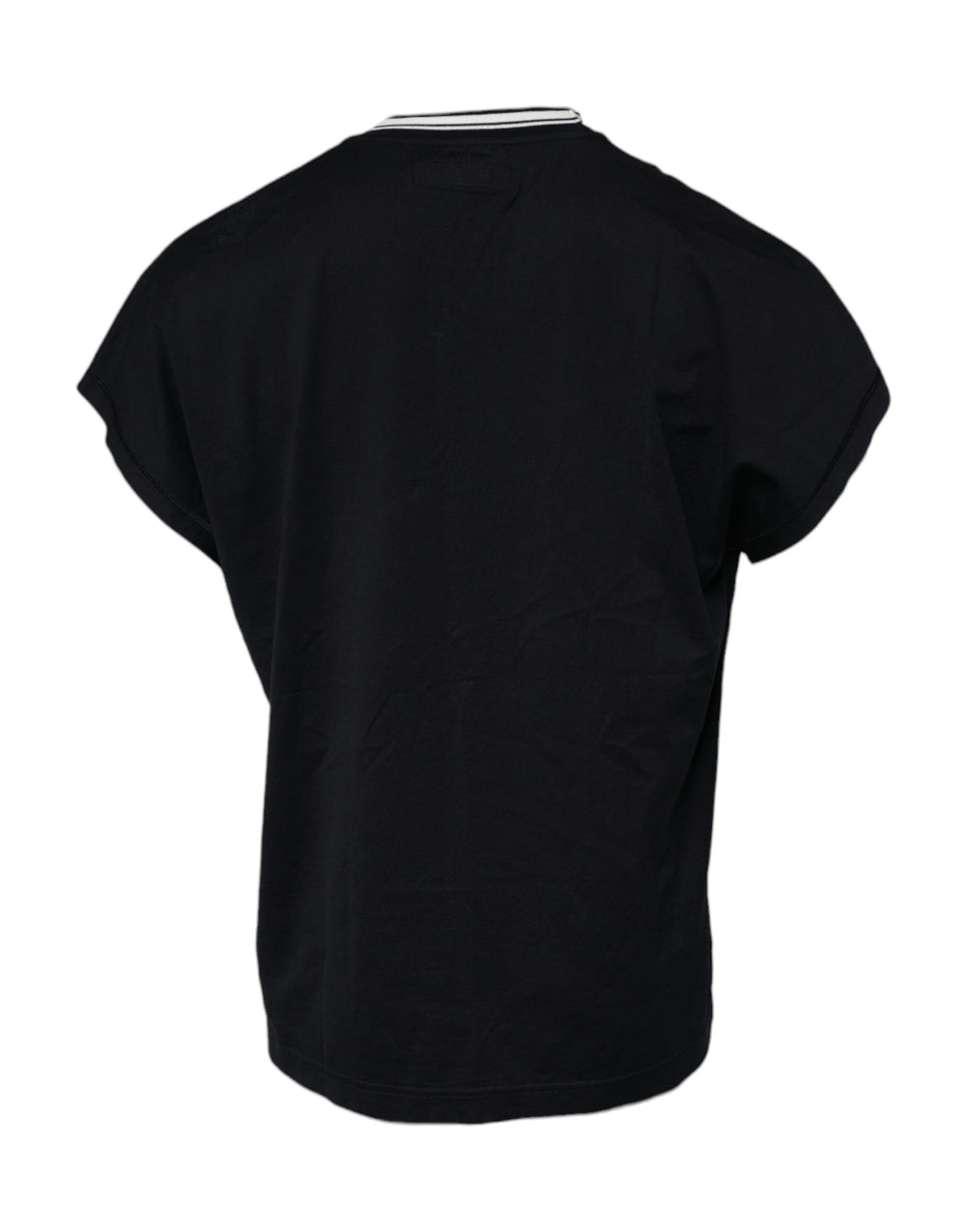 Dolce & Gabbana 100% Cotton Crew Neck T-shirt in Dark Blue