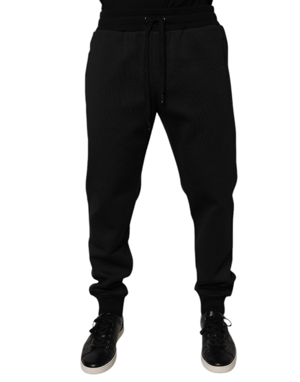 Black Polyester Men Jogger Sweatpants Pants mens luxury fashion - Mens Edit