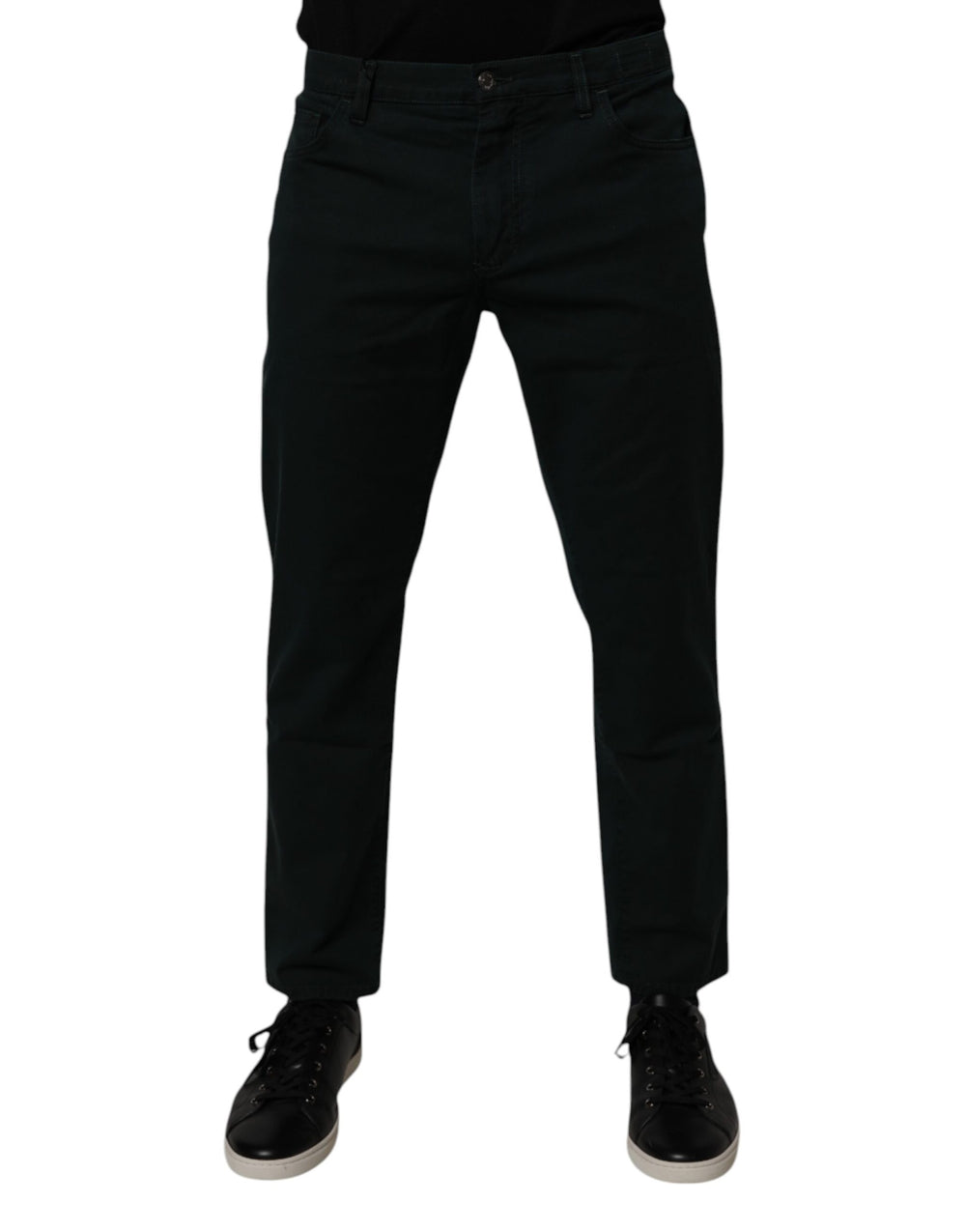 Dolce & Gabbana Cotton Loose Jeans in Dark Green