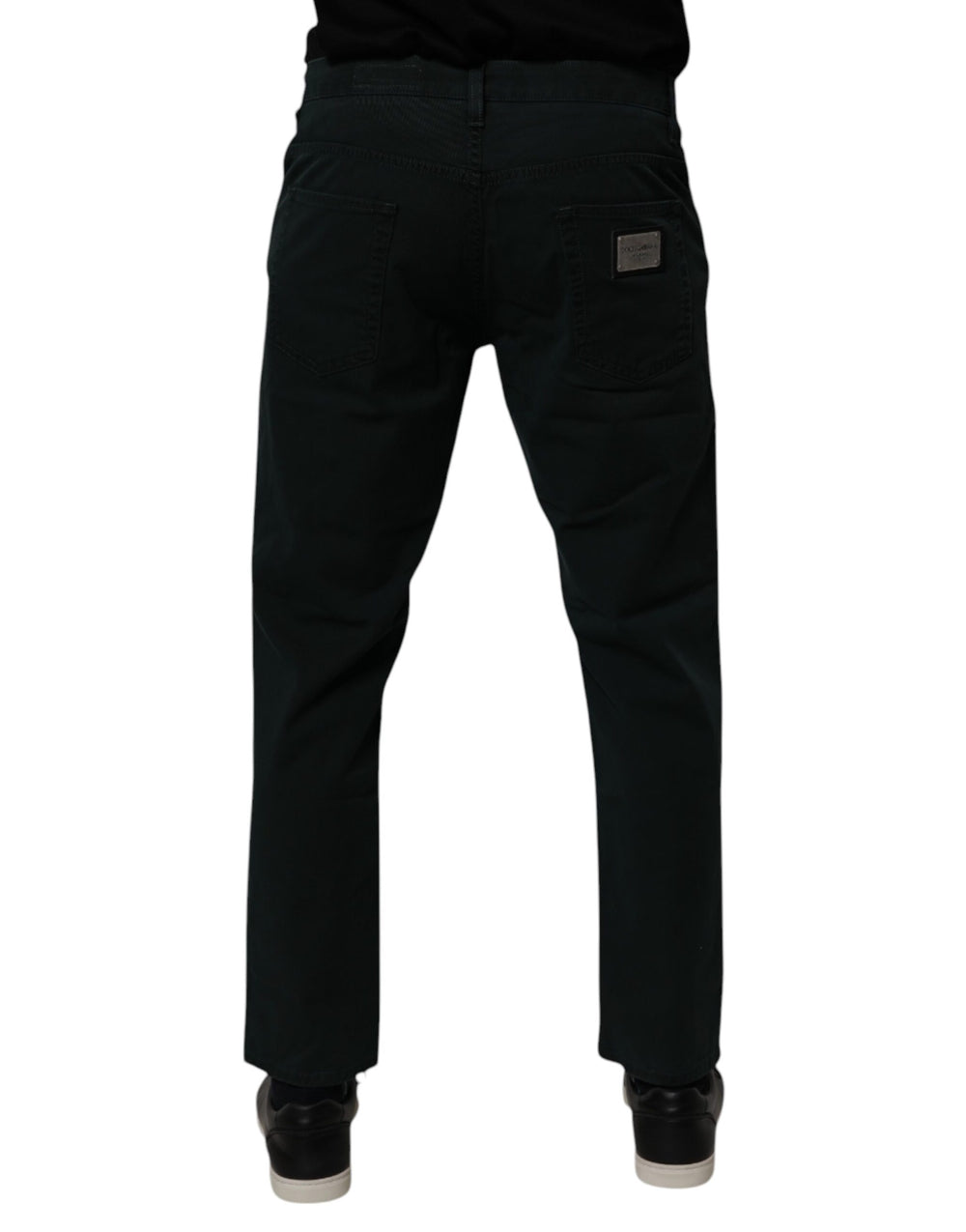 Dolce & Gabbana Cotton Loose Jeans in Dark Green