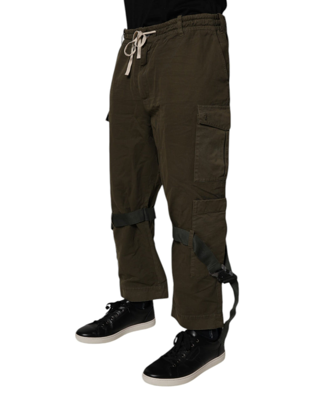 Dolce & Gabbana Cotton Stretch Cargo Pants in Brown
