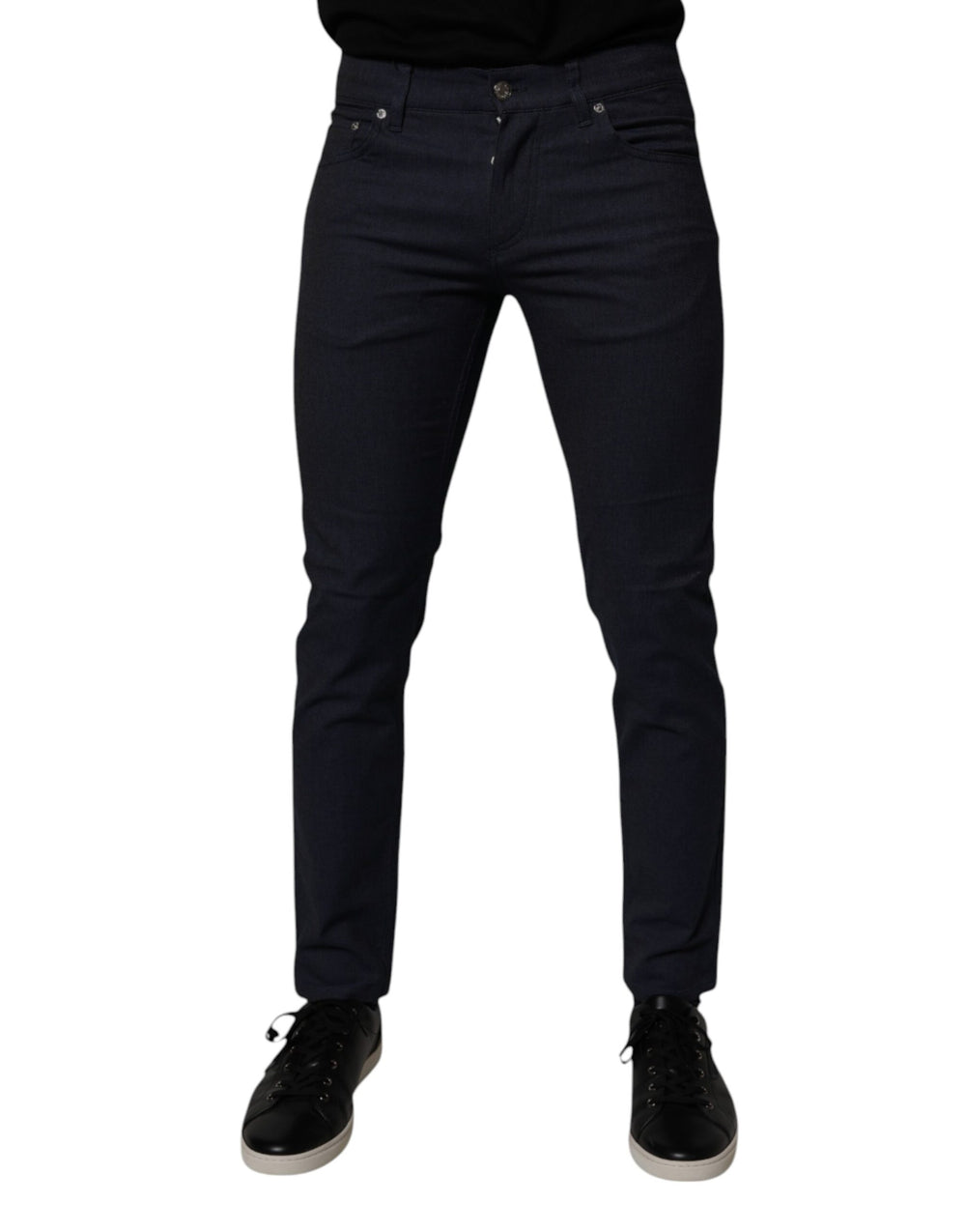 Dolce & Gabbana Cotton Stretch Skinny Jeans in Dark Blue