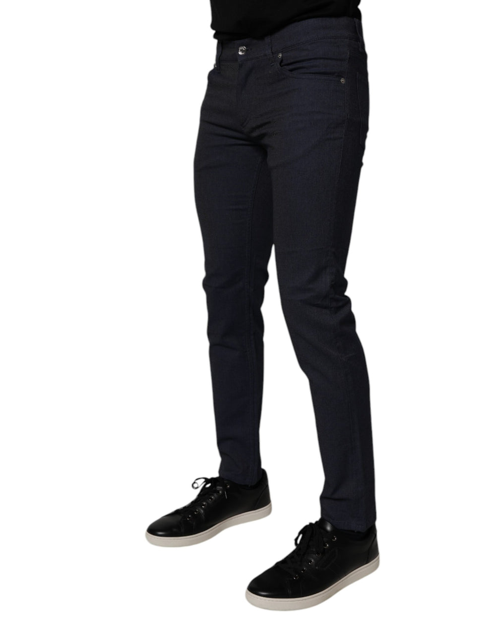 Dolce & Gabbana Cotton Stretch Skinny Jeans in Dark Blue