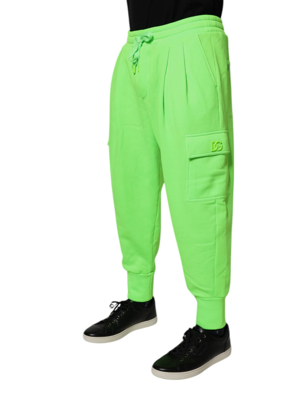 Dolce & Gabbana Cargo Jogger Sweatpants in Neon Green