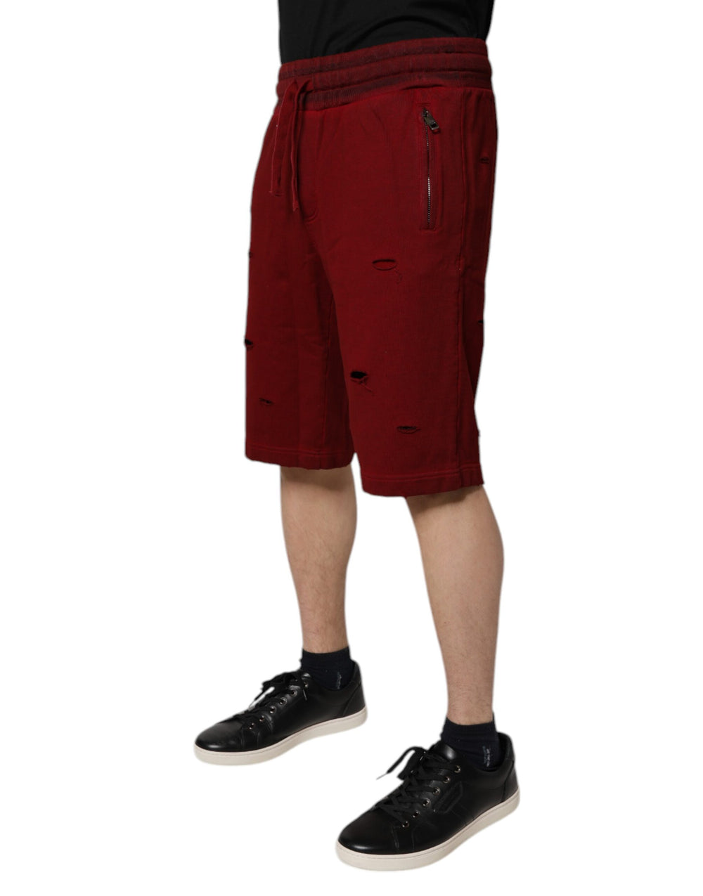 Dolce & Gabbana Cotton Shorts in Maroon