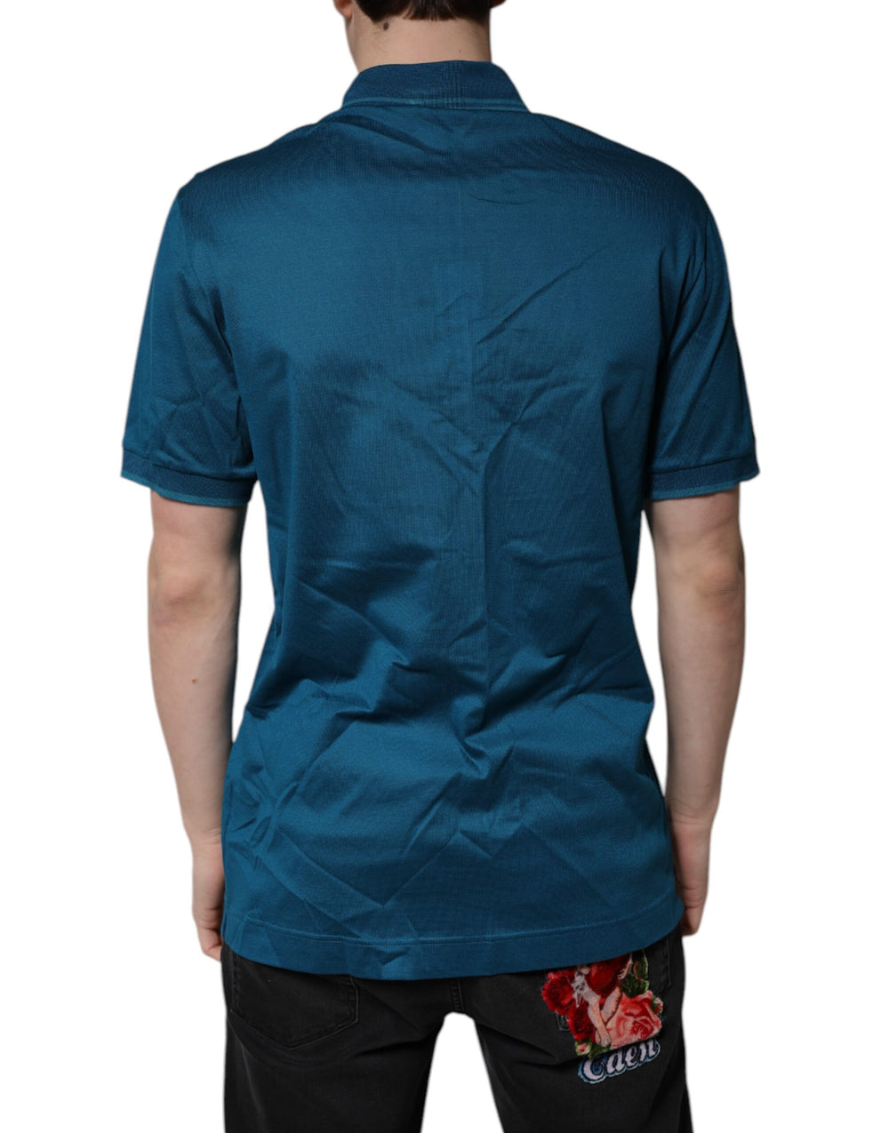 Dolce & Gabbana 100% Cotton Polo Shirt in Blue