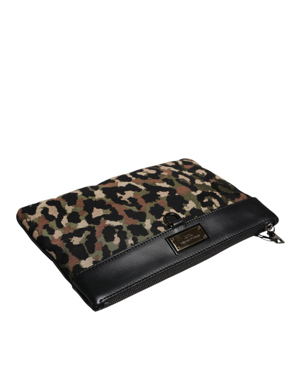 Dolce & Gabbana Leopard Jacquard Pouch Bag in Multicolor