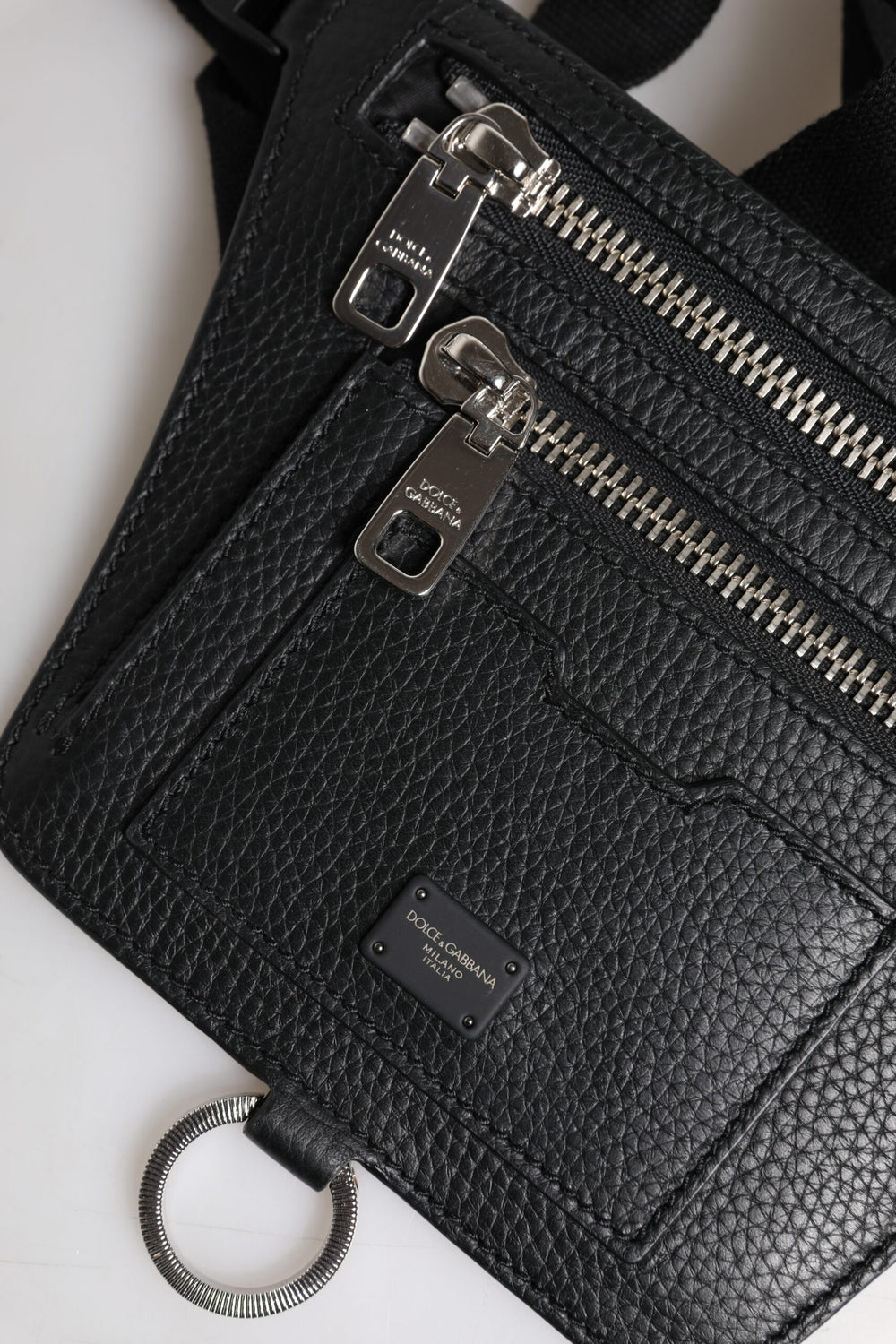 Dolce & Gabbana Calfskin Belt Bag in Black