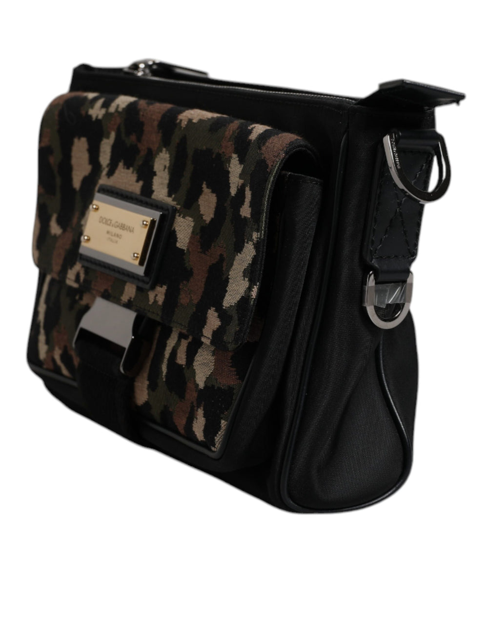 Dolce & Gabbana Leopard Jacquard Crossbody Bag in Multicolor