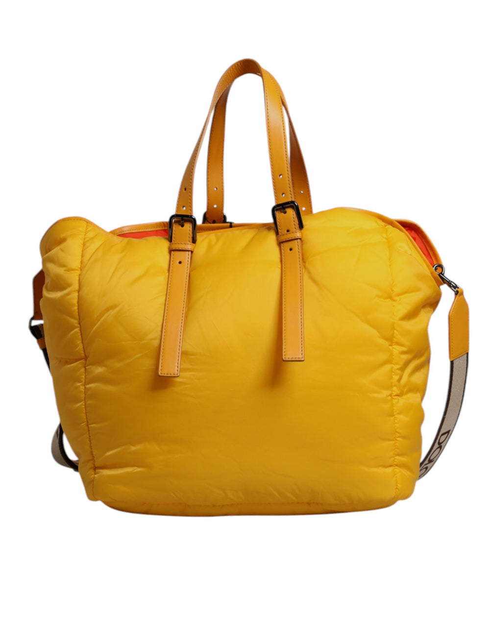Dolce & Gabbana Nylon Duffle Bag in Yellow Orange