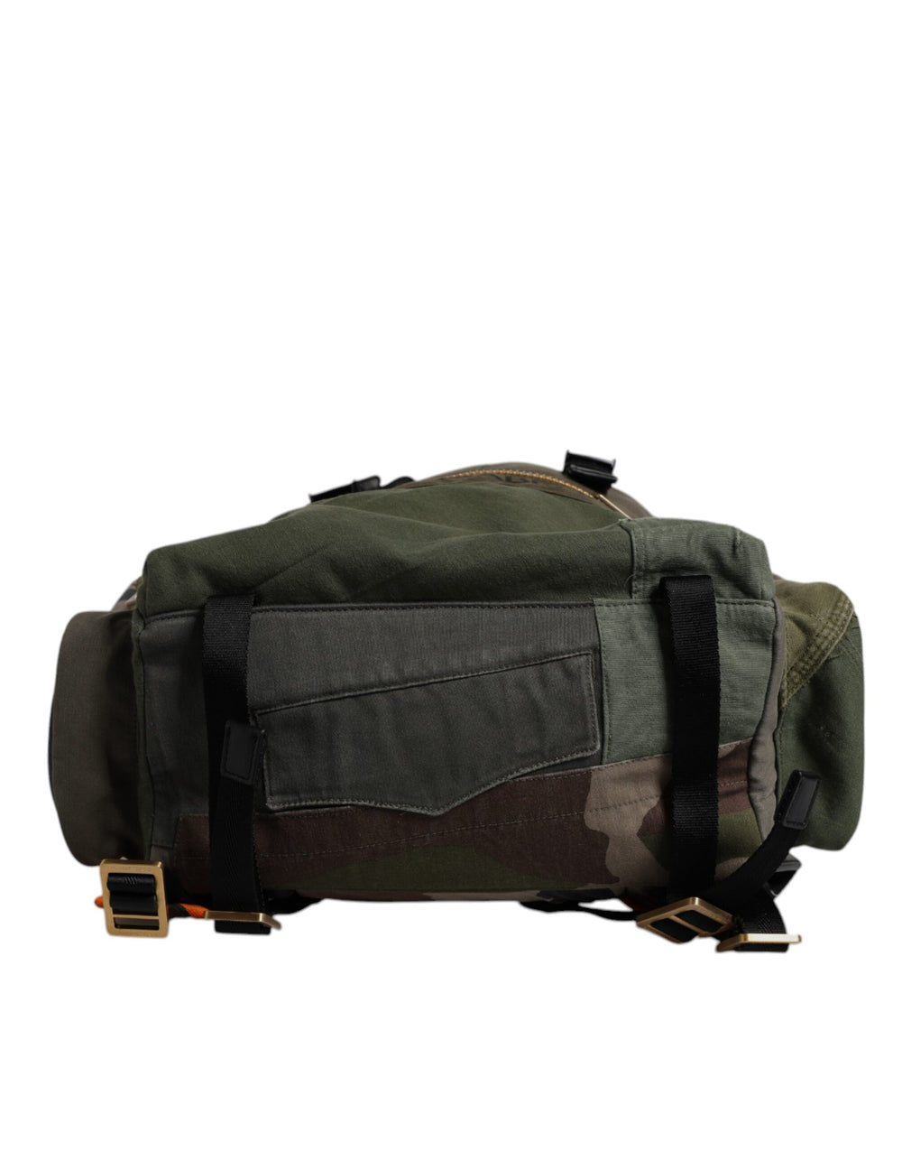 Dolce & Gabbana Patchwork School Backpack in Military Green