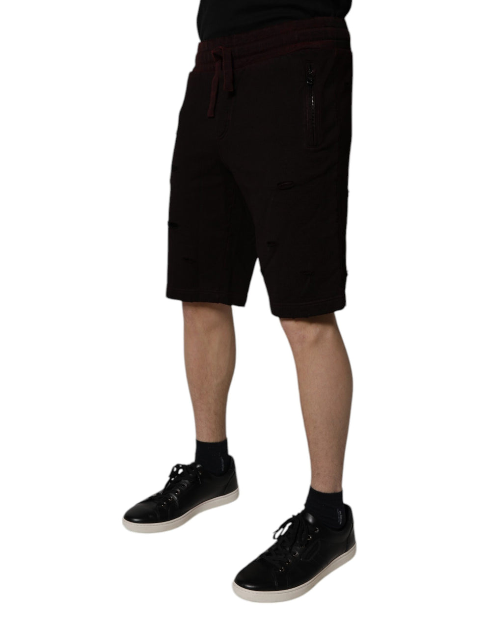Dolce & Gabbana Cotton Bermuda Shorts in Maroon