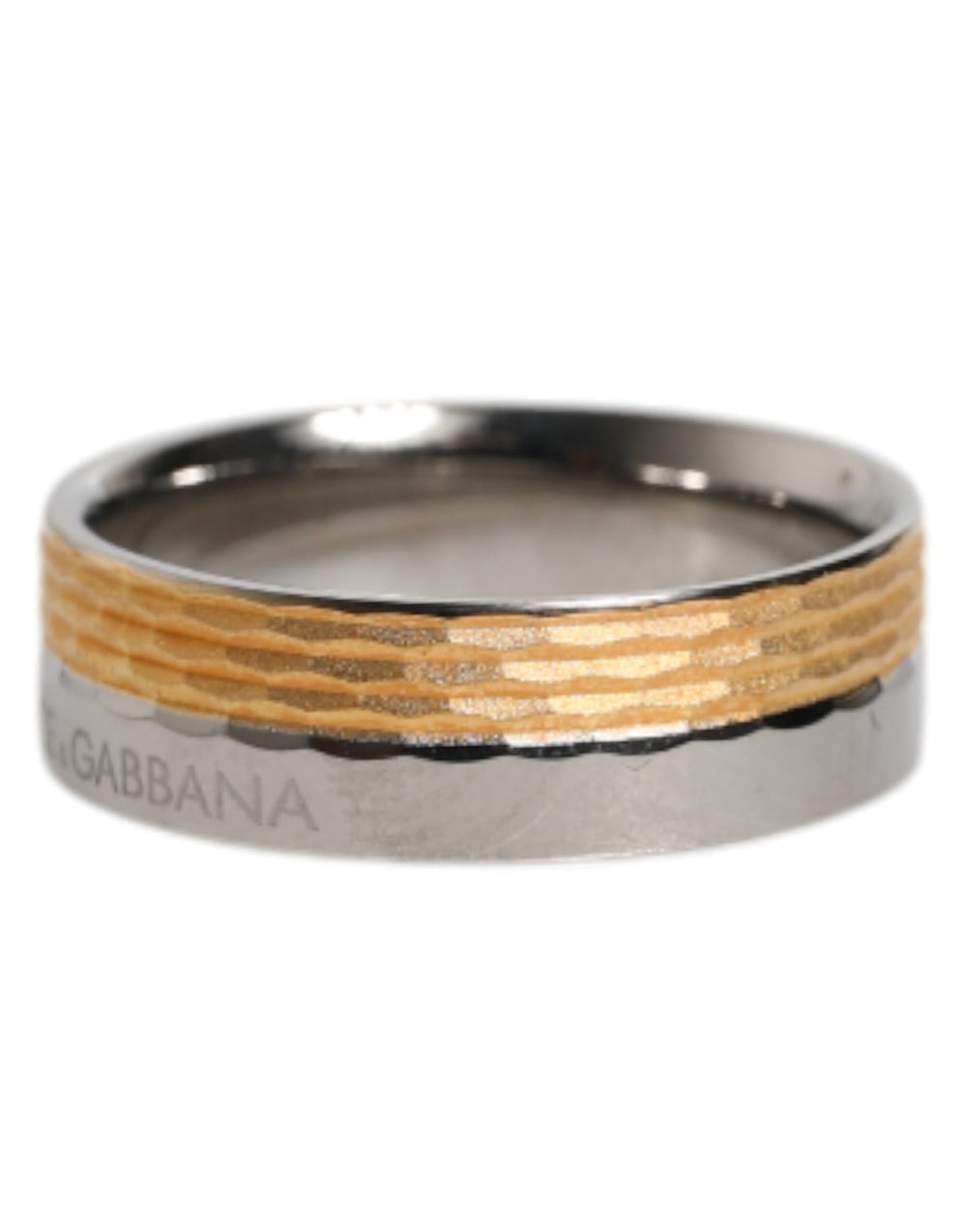 Dolce & Gabbana Brass DG Logo Ring in Gold and Silver
