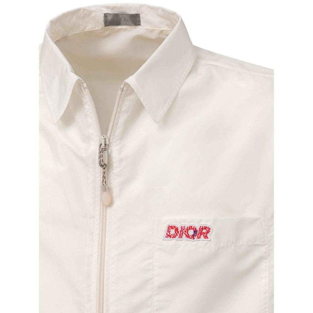 Dior Short-Sleeve Shirt in White Technical Fabric