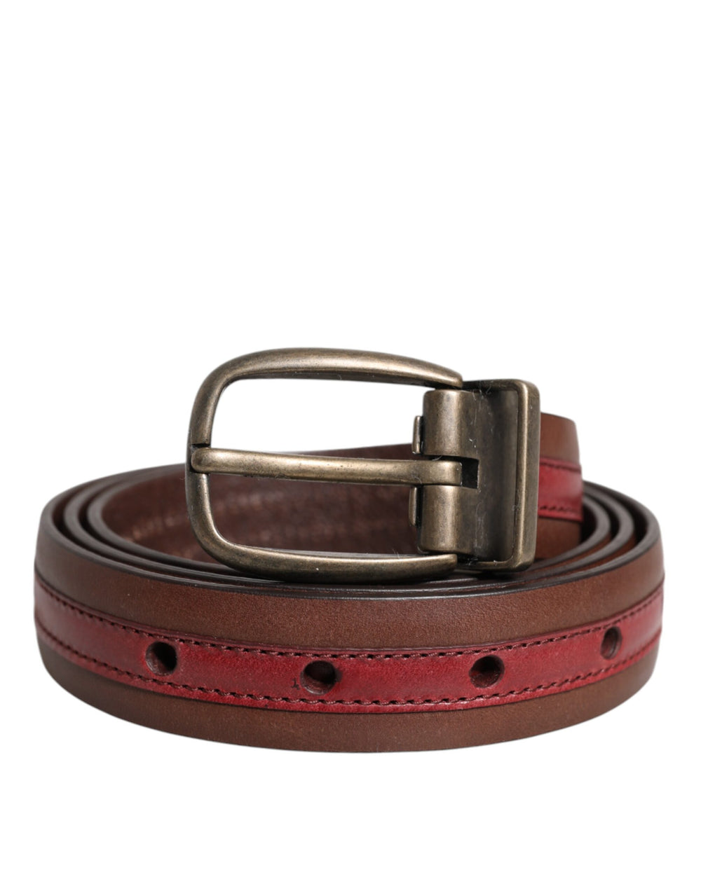Dolce & Gabbana Leather Belt in Burgundy