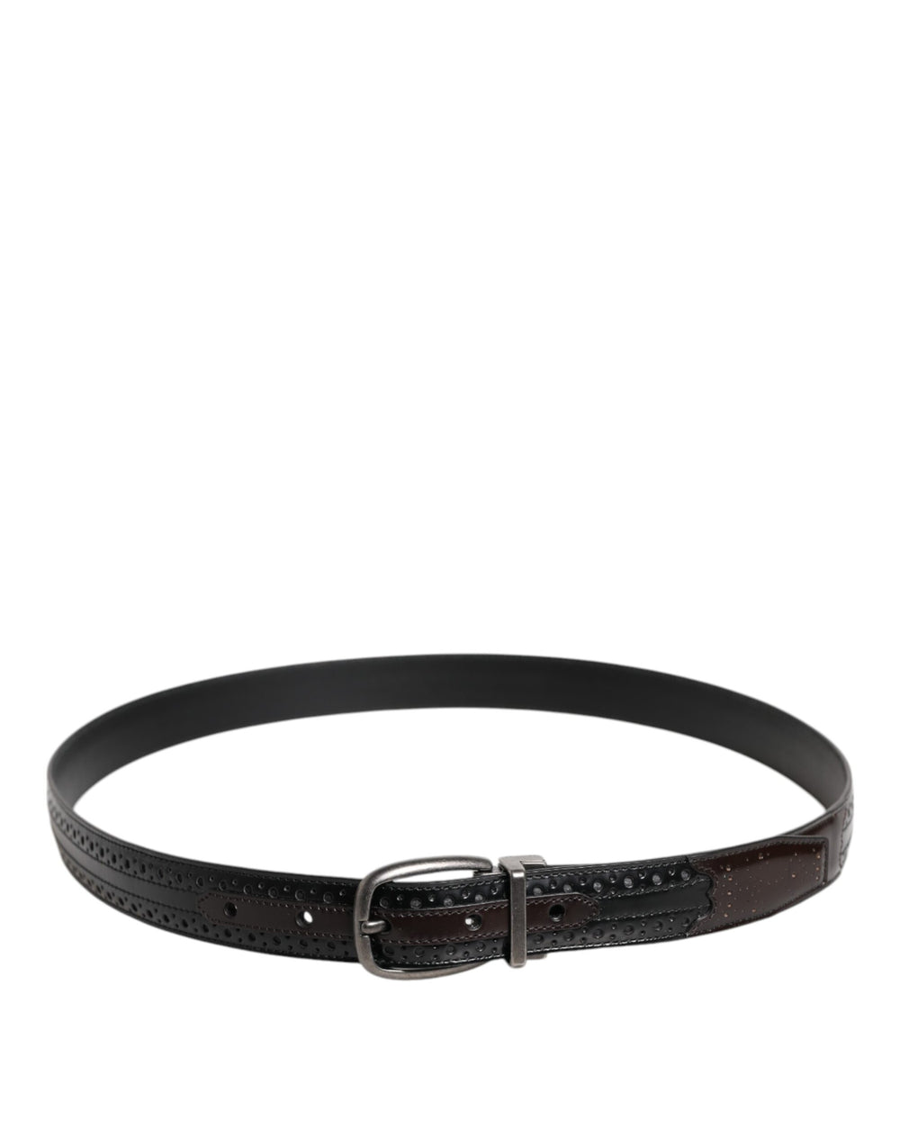 Dolce & Gabbana Calf Leather Belt in Black and Brown