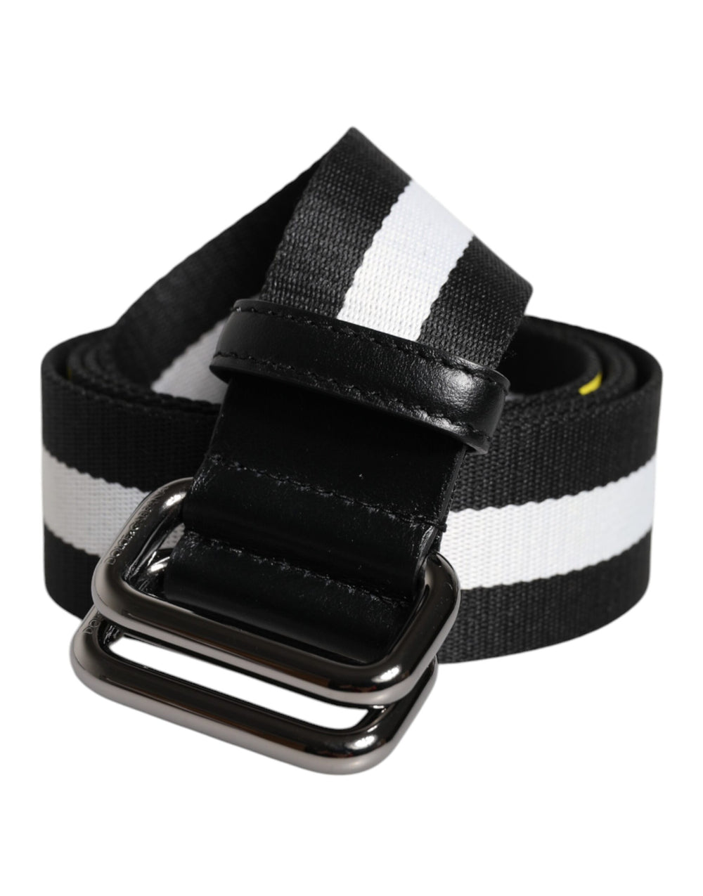 Dolce & Gabbana Nylon Belt in Black and Yellow