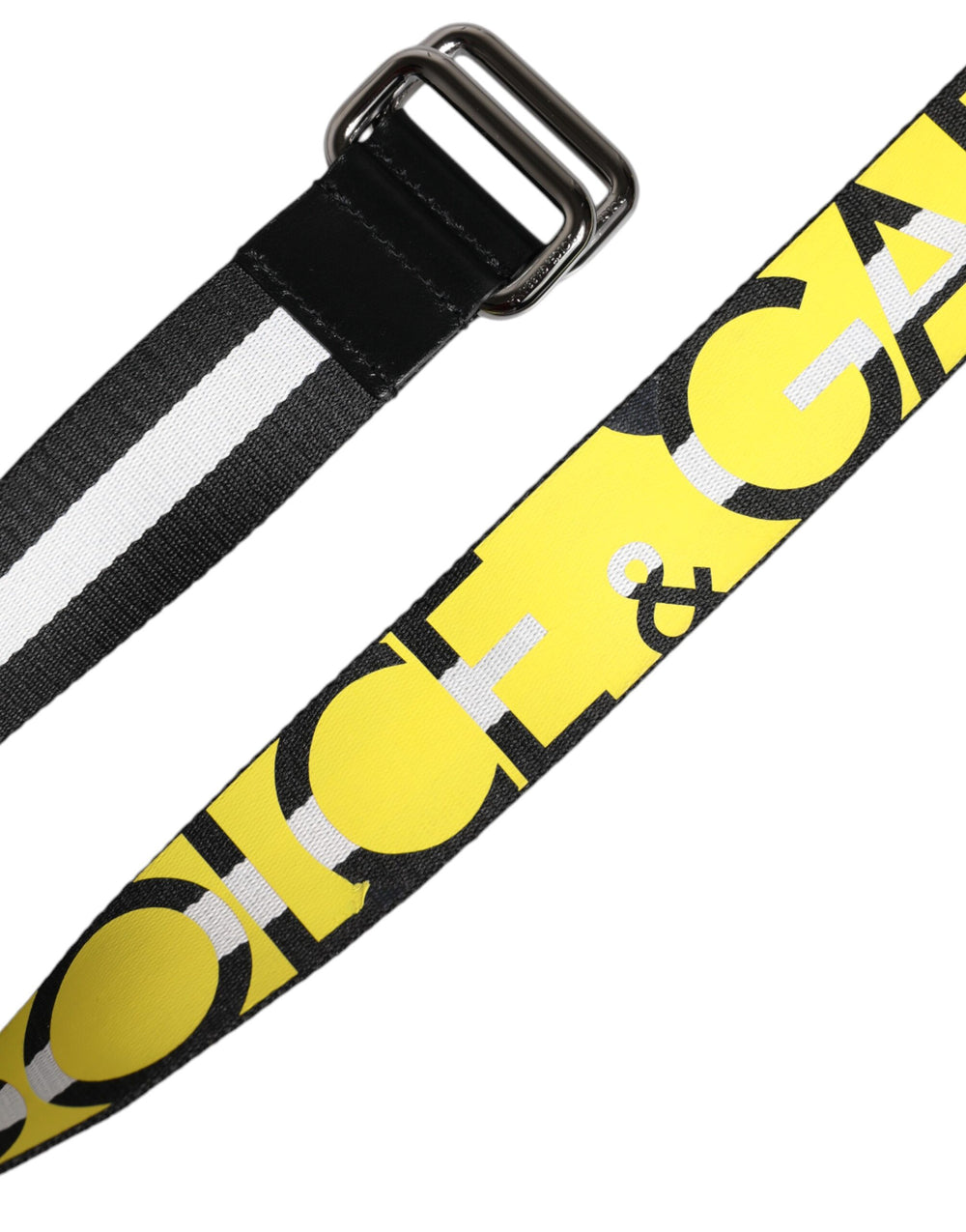 Dolce & Gabbana Nylon Belt in Black and Yellow