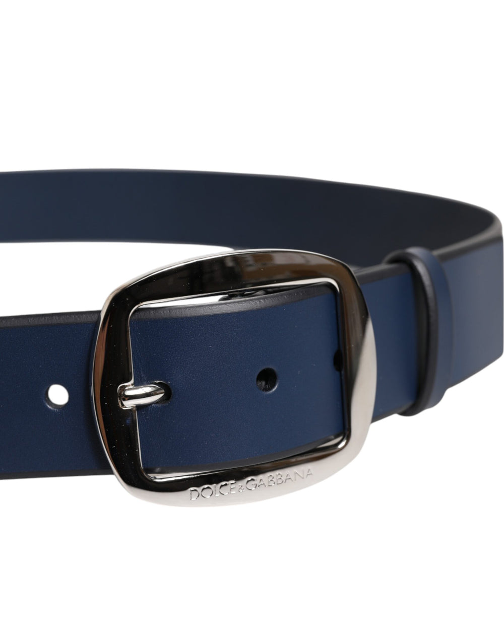 Dolce & Gabbana Calf Leather Belt in Blue