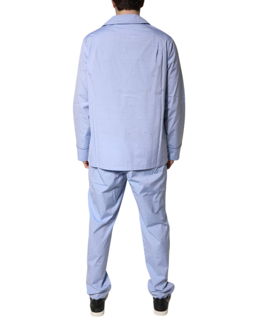 Dolce & Gabbana 100% Cotton Pyjama Set in Light Blue
